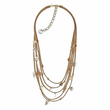 Suede and glass multi row necklace.jpg